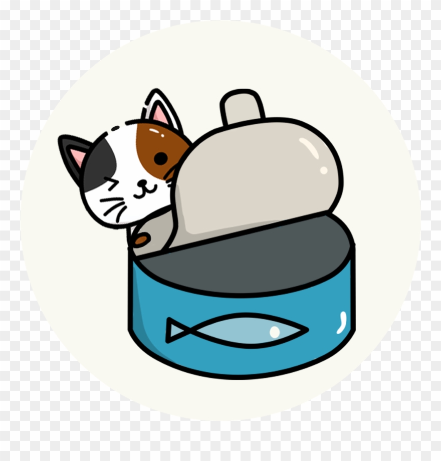 Cat Cartoon Canned Fish Cute Pet Png And Psd - Cartoon Clipart