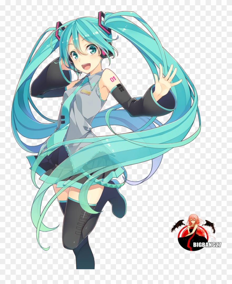 Hatsune Miku Clipart Transparent Background - Anime Hatsune Miku - Png Download