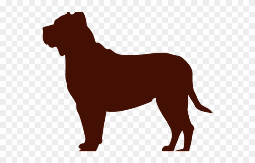 Pitbull Clipart Transparent - Silueta De Un Pitbull - Png Download