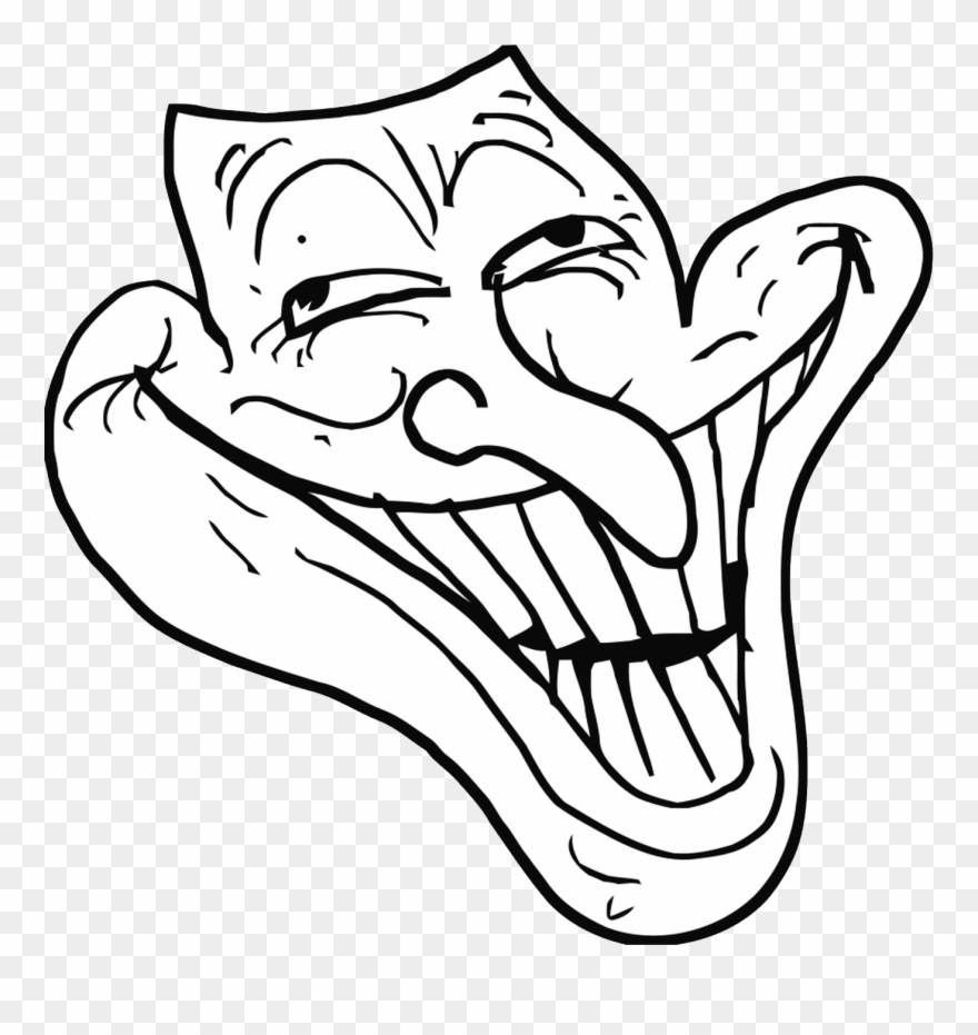 Trollface Png Transparent - Weird Troll Face Clipart