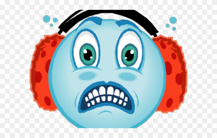 Feeling Clipart Face Action - Cold Face Cartoon - Png Download