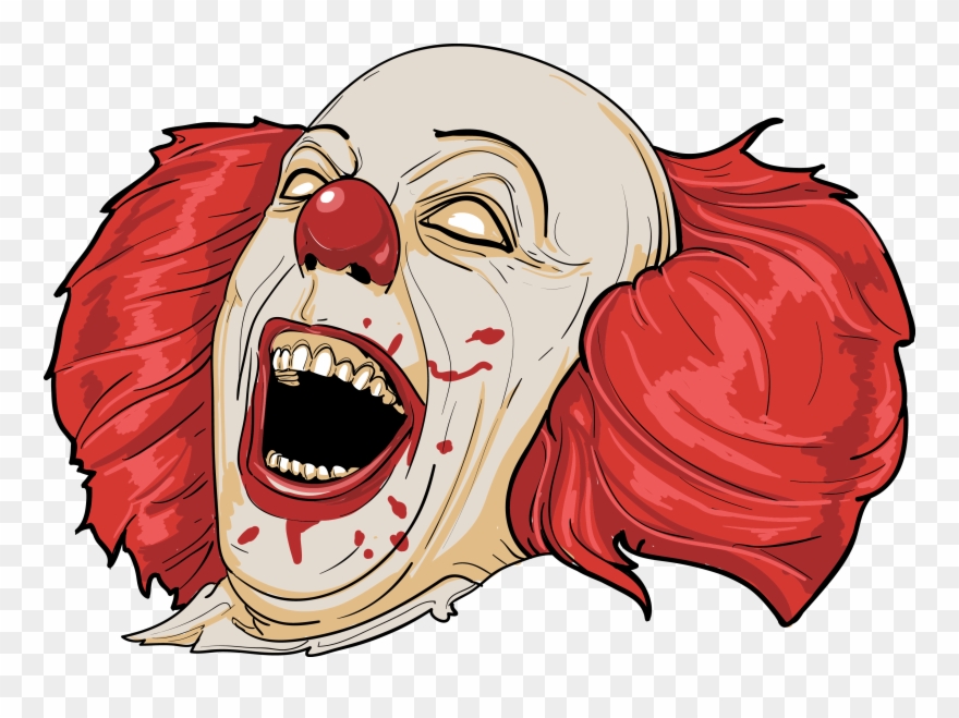 Clown Clipart Mouth - Evil Clown Vector - Png Download
