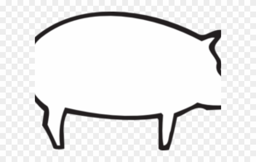 Pig Clipart Outline - Circle - Png Download