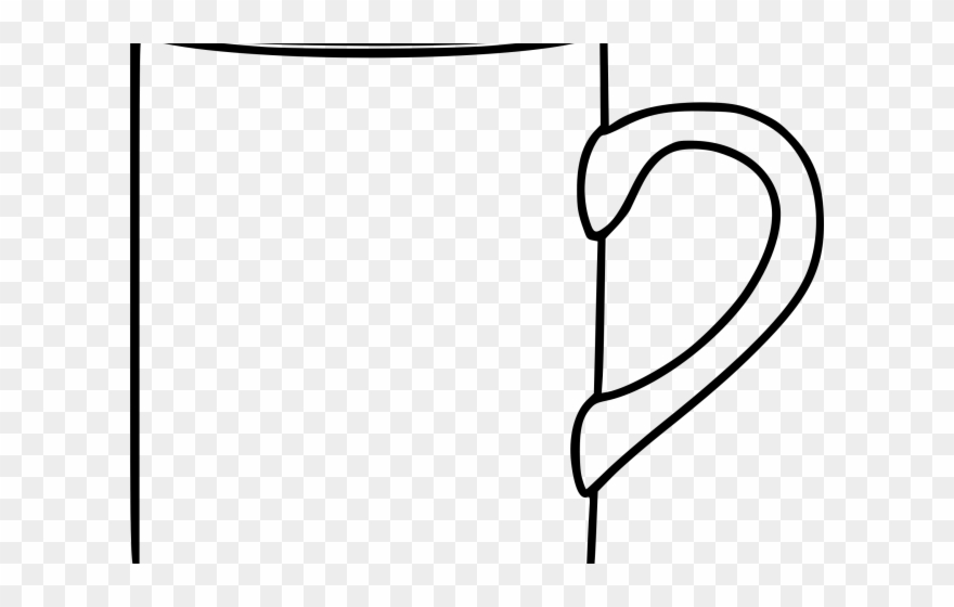 Mug Clipart - Line Art - Png Download