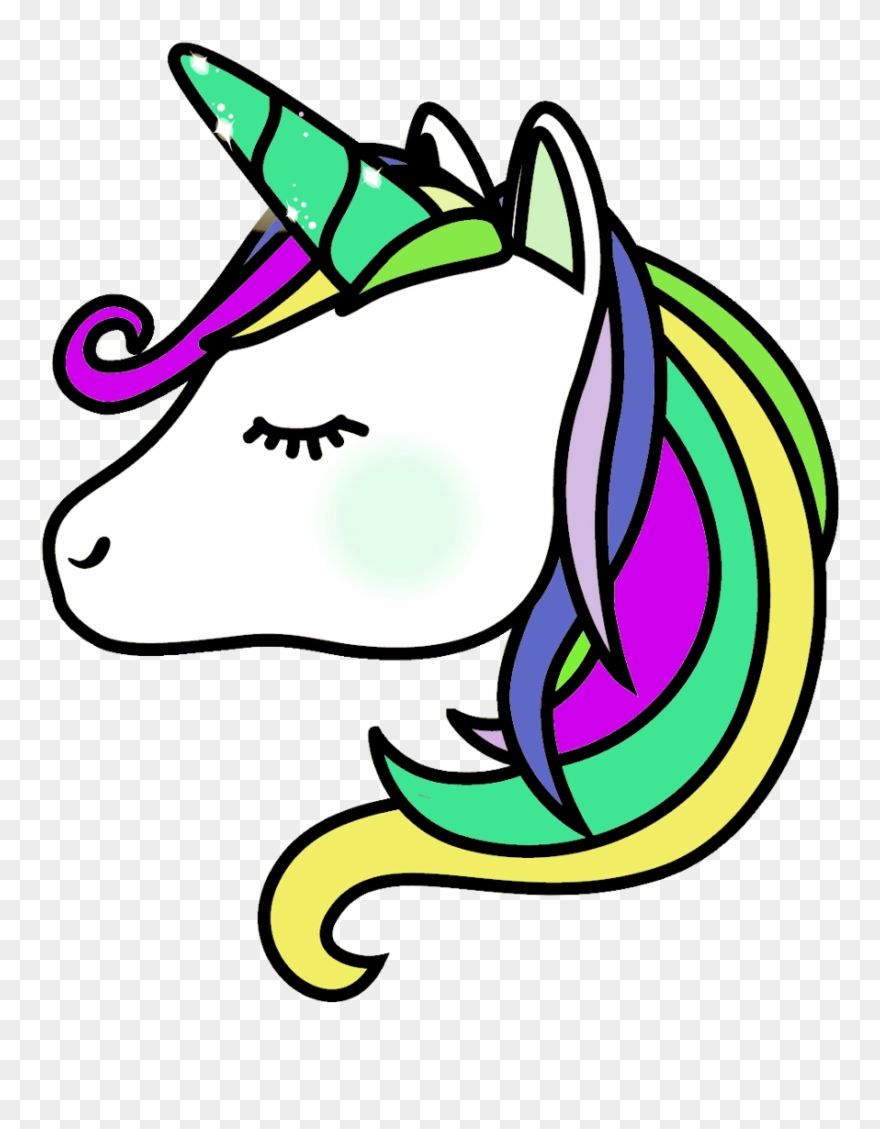 Unicorn Rainbow Cute Colorful Freetoedit - Рисунки Для Срисовки Единороги Clipart