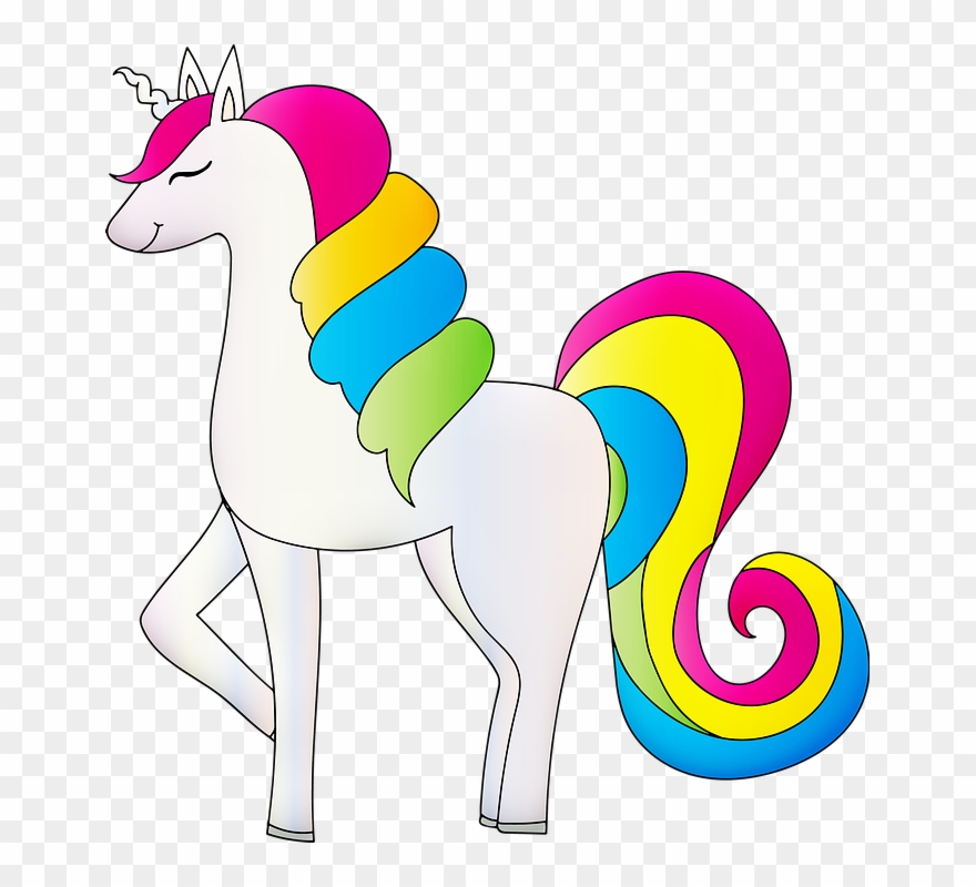 Rainbow Unicorn Png - Unicorn Tatlı Clipart