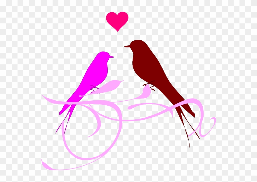 Bird Love Silhouette Vector Clipart