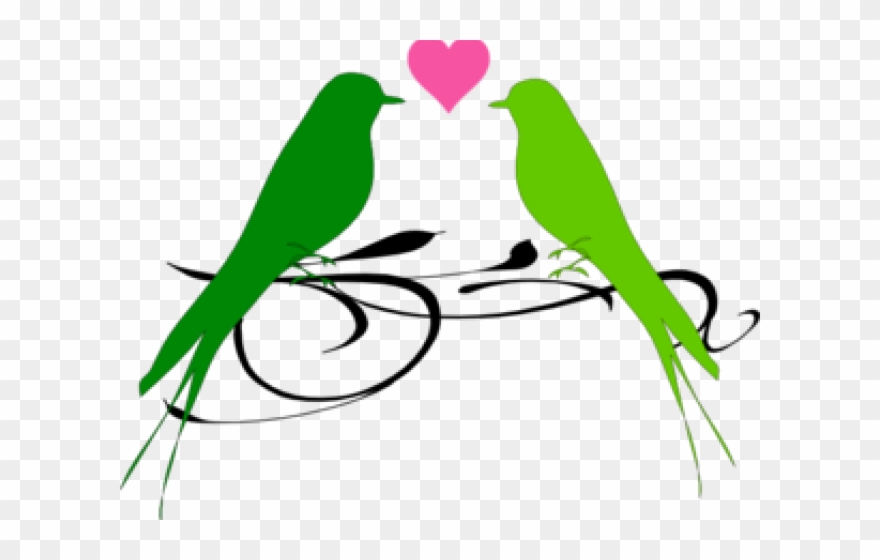 Love Birds Clipart Parrot - Png Love Birds Wedding Clip Art Transparent Png