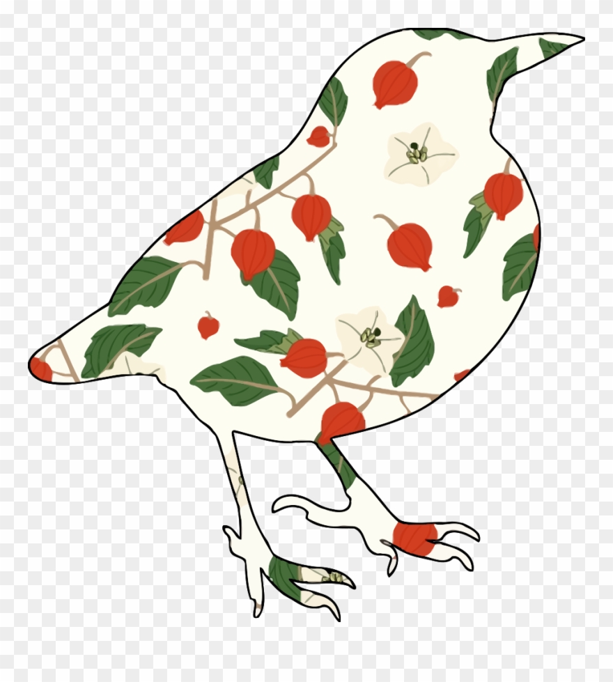 Floral Bird - Floral Design Clipart