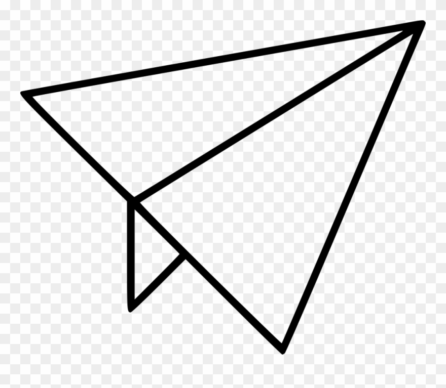 Paper Airplane Png - Triangle Clipart