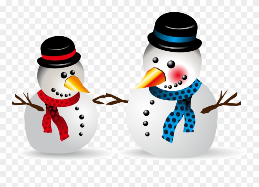 Winter Snowman Png Vector Material - Muñecos De Nieve En Png Clipart