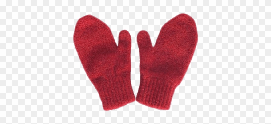 Pair Of Red Mittens - Red Kids Mittens Clipart
