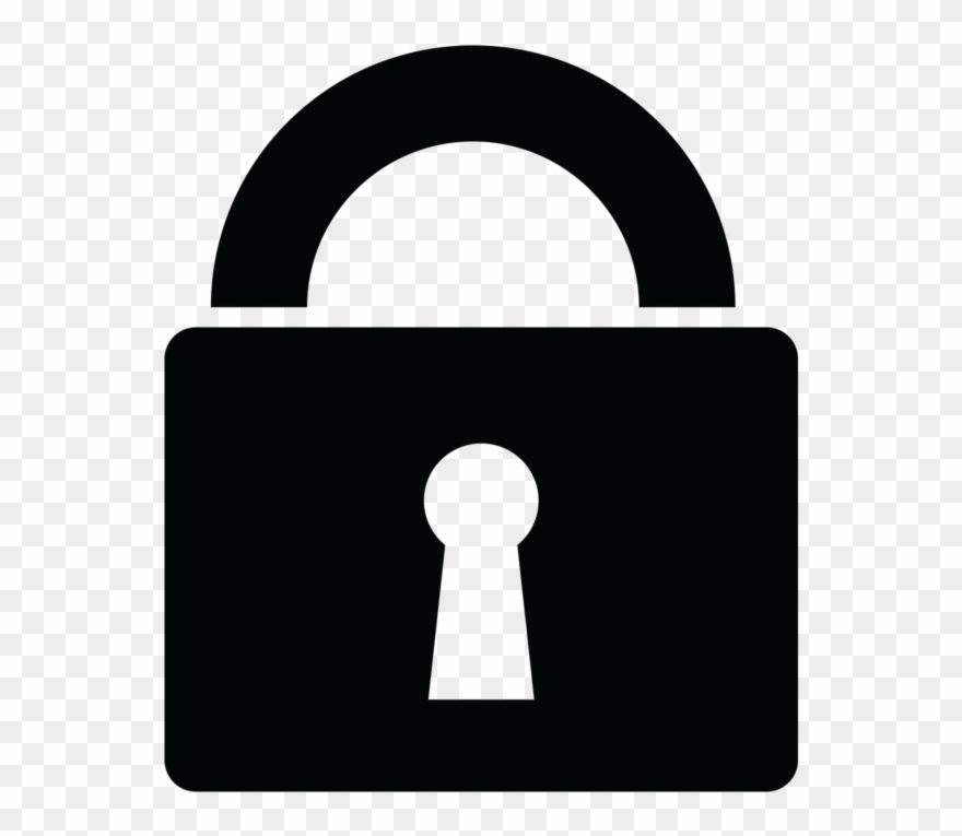 Black And White Padlock Clipart