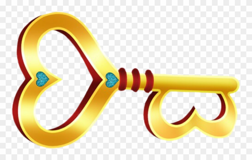 Key Heart Cartoon Clipart
