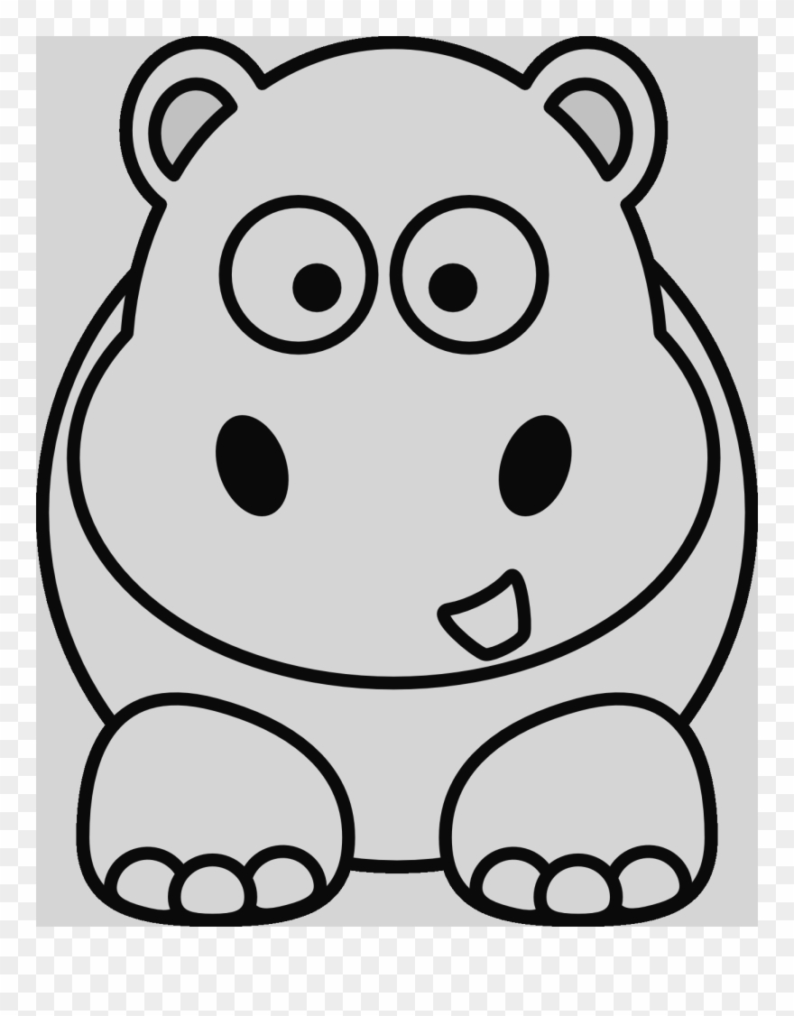 Dibujos De Hipopotamos Bebes Para Colorear Clipart