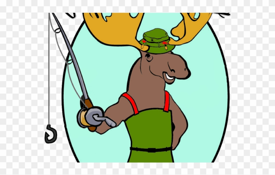 Moose Clipart Fishing - Fishing Rod - Png Download