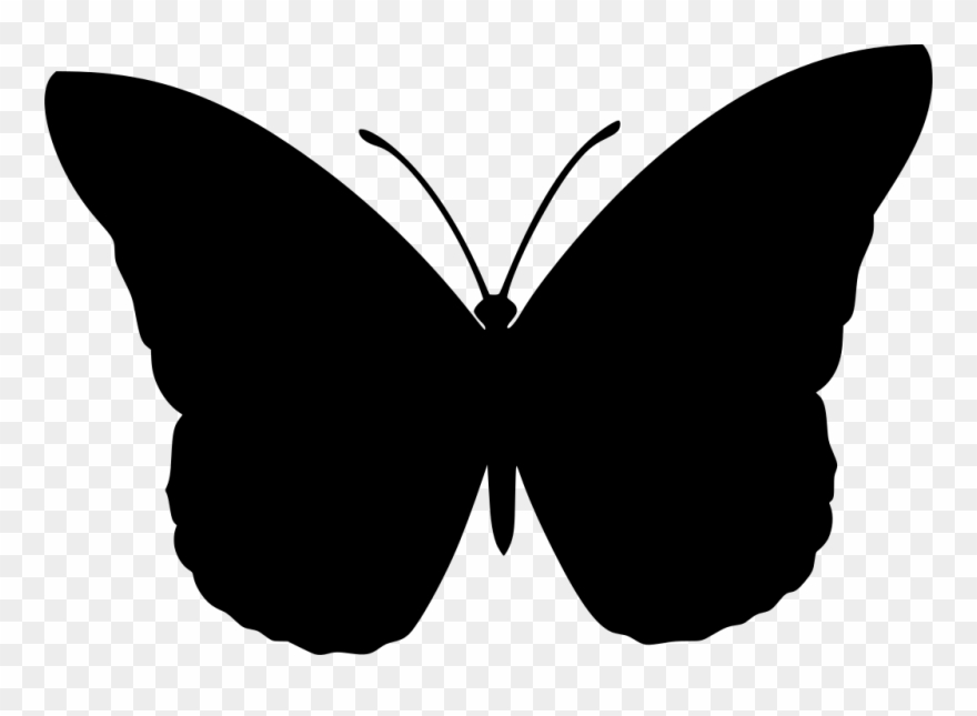 Download Png - Silhouette Butterfly Clip Art Transparent Png
