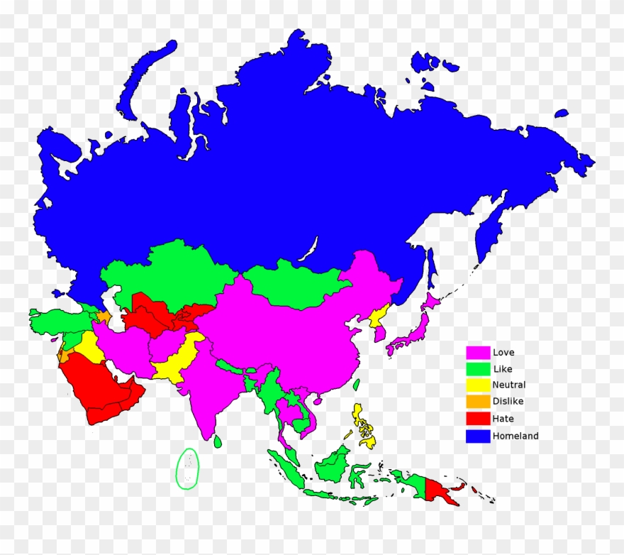 Viacom Wigga Wigga - Asia Map Vector Clipart