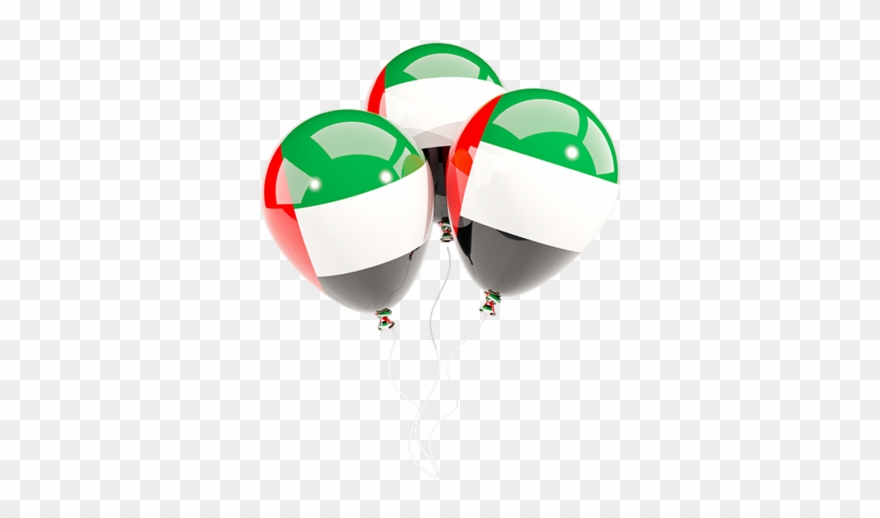 Illustration Of Flag Of United Arab Emirates - Uae Flag Balloons Png Clipart