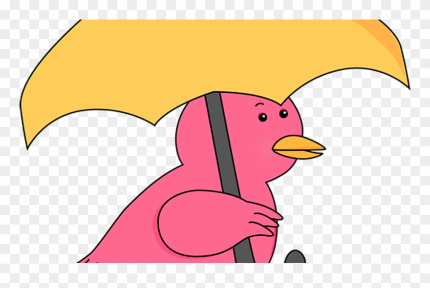 Bird Holding Umbrella Clip Art Bird Holding Umbrella - Cartoon - Png Download