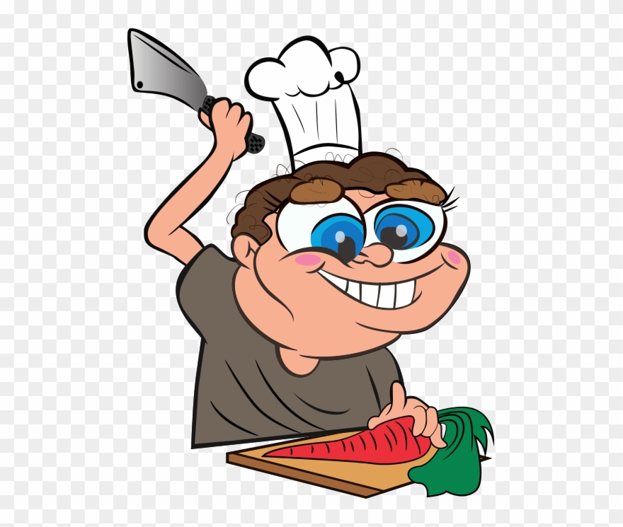 Home Chef At Work - Cartoon Clipart