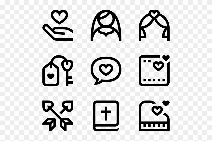 Wedding - Minimal Icon Png Clipart