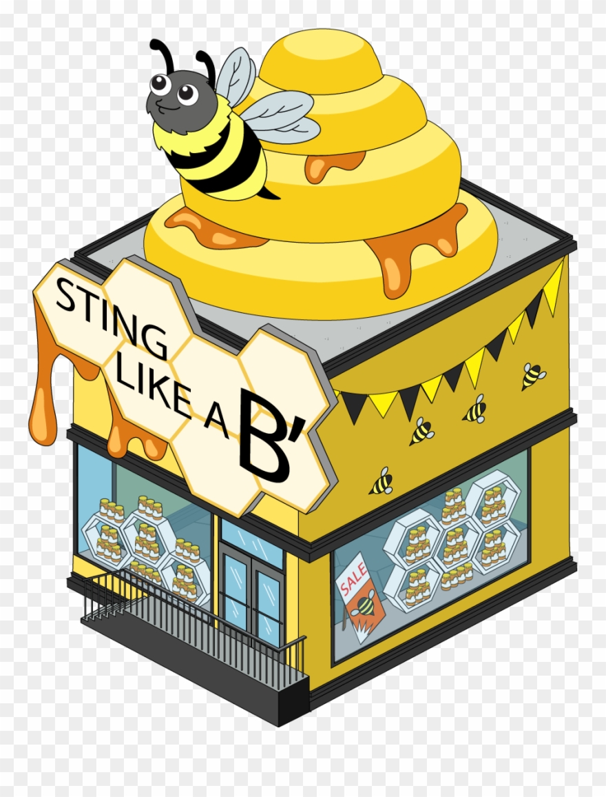 Sting Like A Bee Honey Shop Clipart