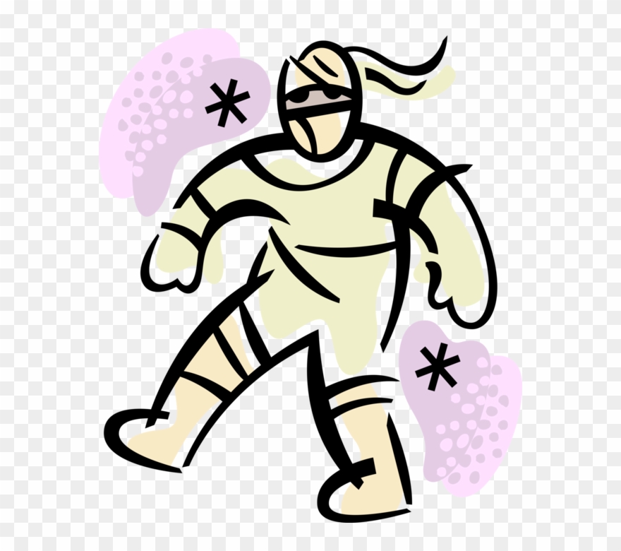 Vector Illustration Of Halloween Movie Monster Mummy Clipart