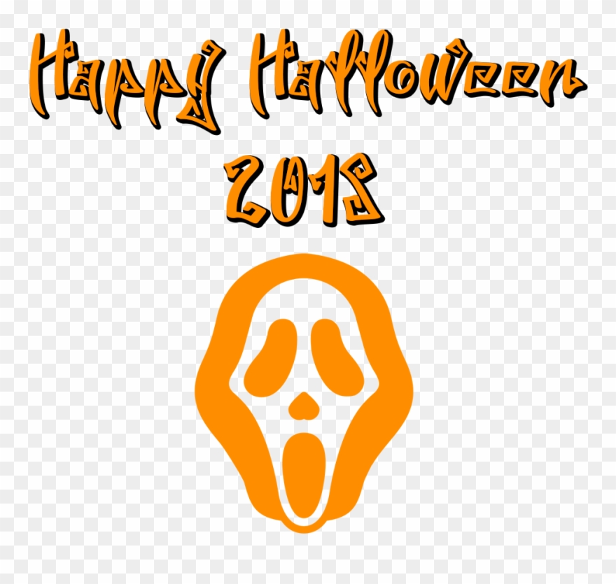 Download Happy Halloween 2018 Scary Font Mask Transparent - Scary Fonts Happy Halloween Clipart