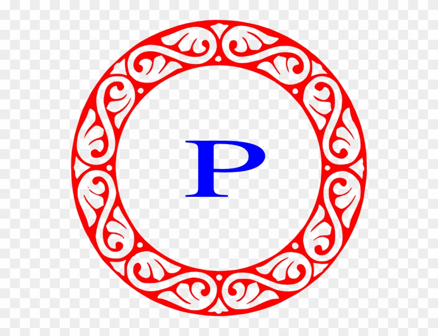 Letter P Monogram Svg Clip Arts 594 X 596 Px - Png Download