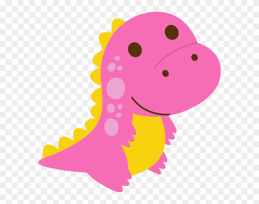 Dinossauros Cute - Decoração De Dinossauro Rosa Clipart