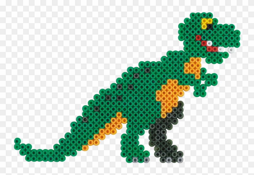 Velociraptor Perler Bead Dinosaur Clipart