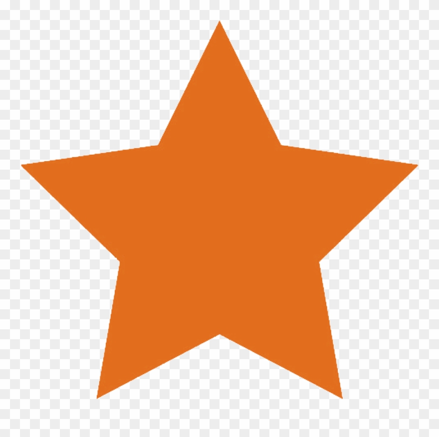 Orange-star - Svg Icon Star Clipart