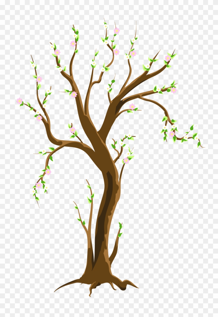 Cartoon Tree In Spring Clipart (#3474263) - PinClipart