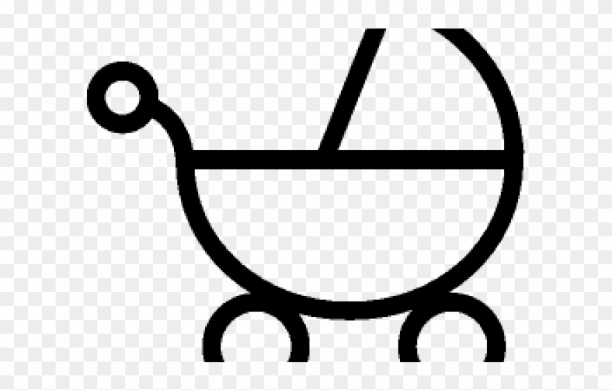 Drawn Baby Baby Carriage - Easy Baby Carriage Drawing Clipart