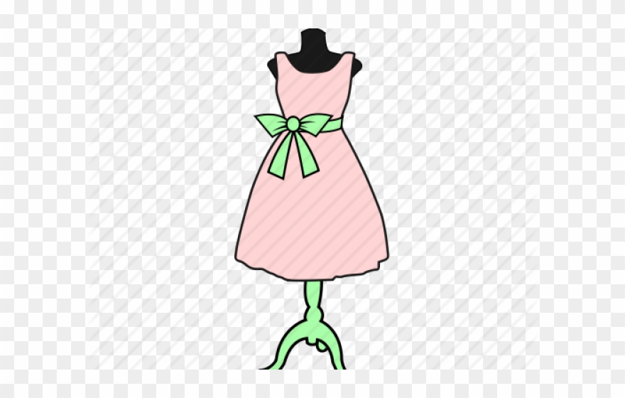 Fashion Clipart Fashion Dummy - Dresses On Mannequins Cartoon - Png Download