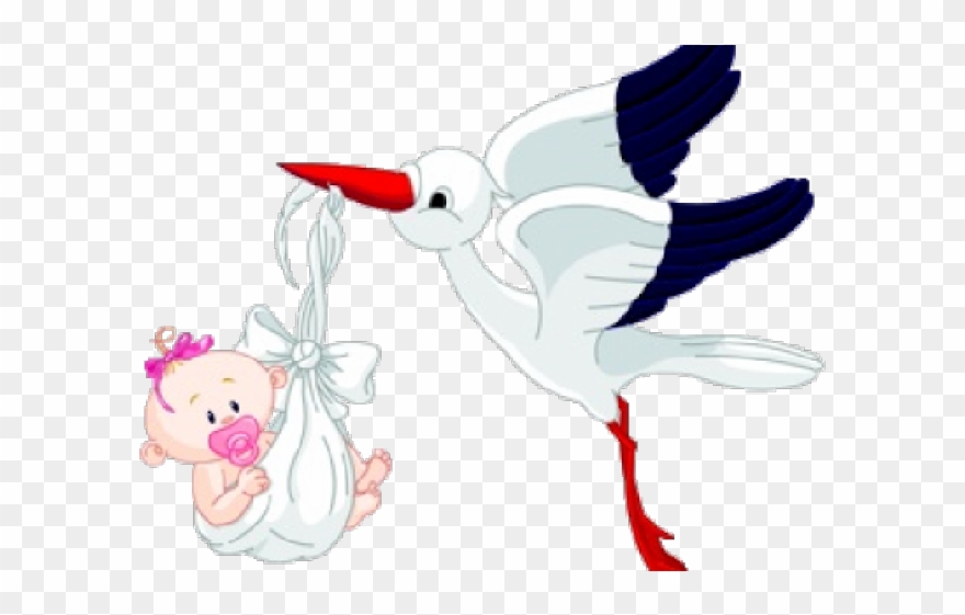 Stork Clipart Baby Transparent Background - Bird Carrying Baby Png