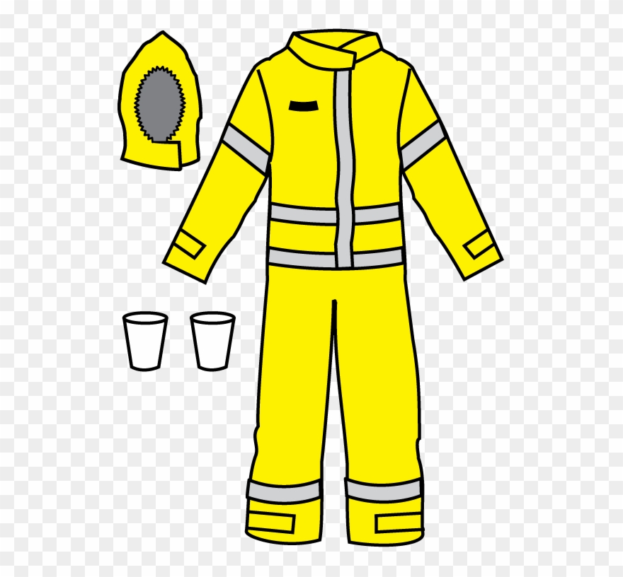 Zipper Front, Attached Hood, Elastic Wrists, Ankles Clipart