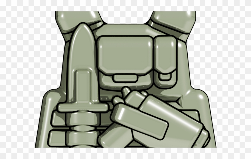 Pirate Clipart Vest - Lego Combat Vest Black Commando - Png Download
