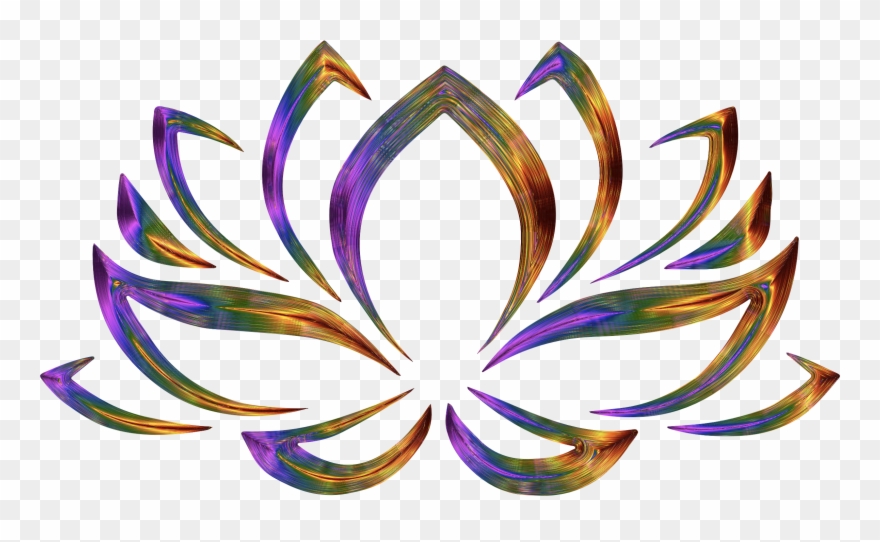 Clipart Prismaticised Flower Big Lotus Flower Black And White Png Download Pinclipart