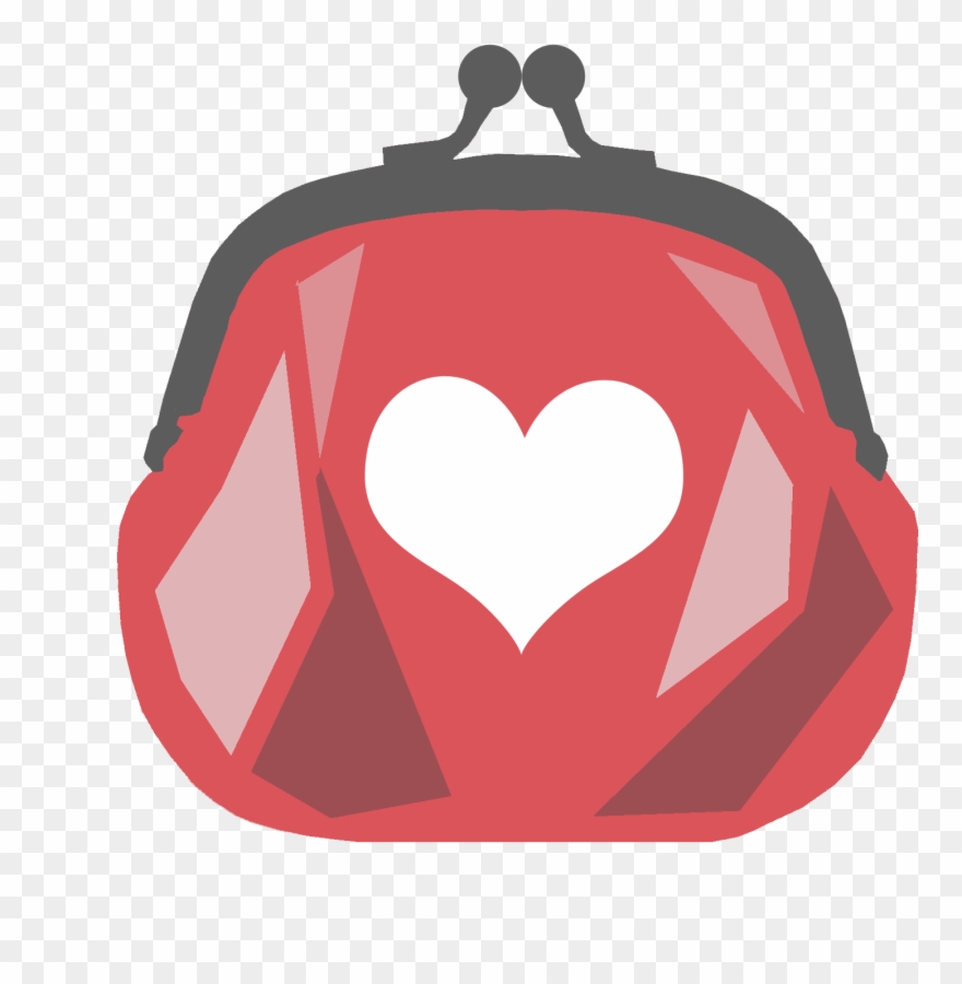 Dioad- Coin Purse Heart - Illustration Clipart
