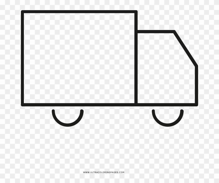 Truck Coloring Page - Line Art Clipart