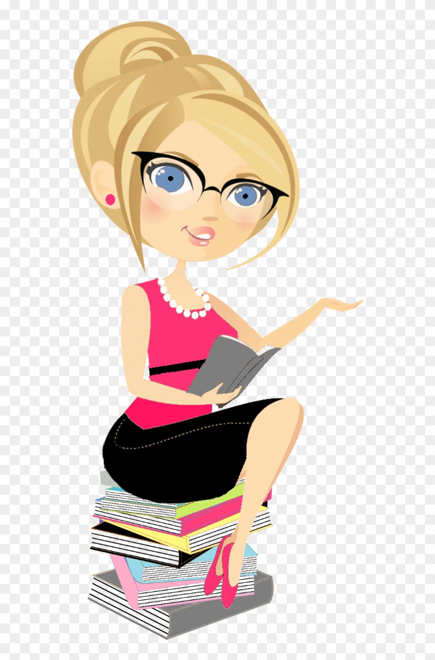 Jaime Pink True Transparent Book Pile - Cartoon Clipart