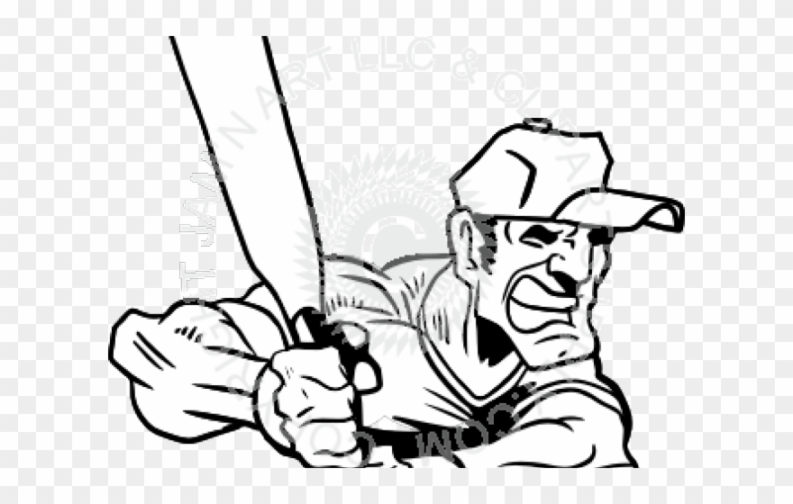 Man Clipart Softball - Illustration - Png Download