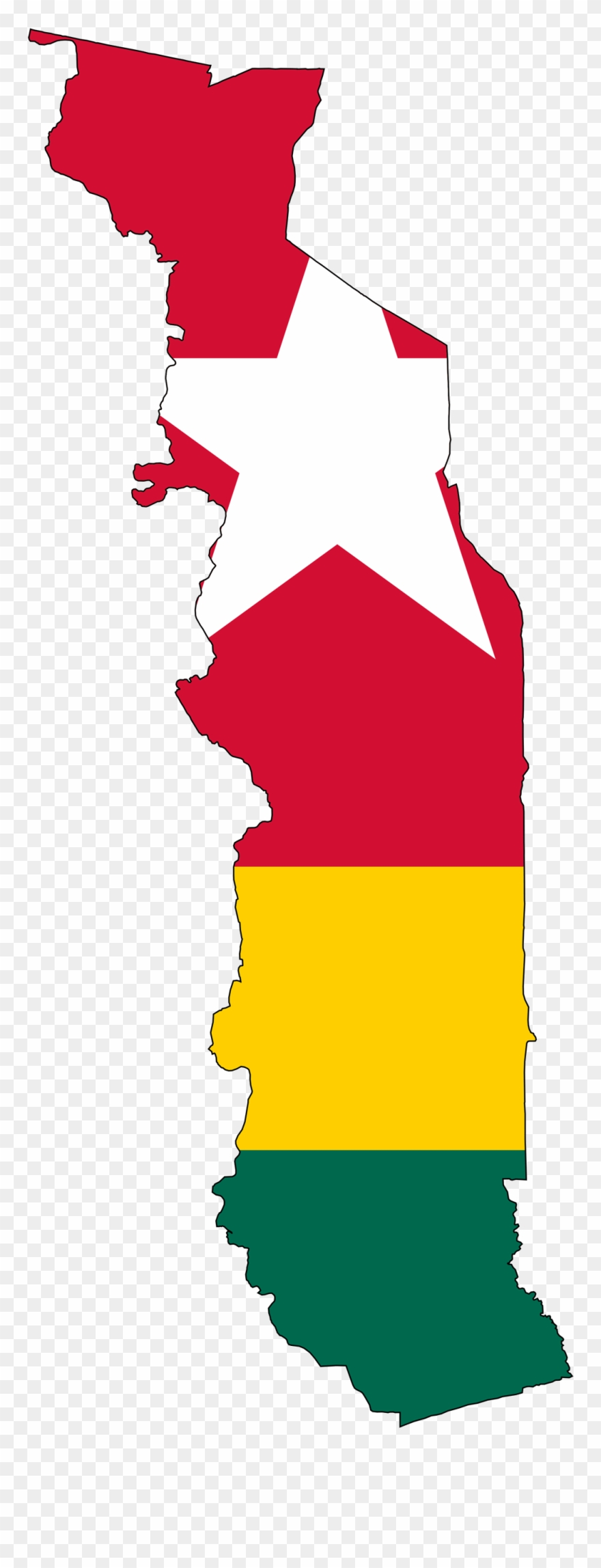 Togo Flag Free Png Image - Togo Map And Flag Clipart