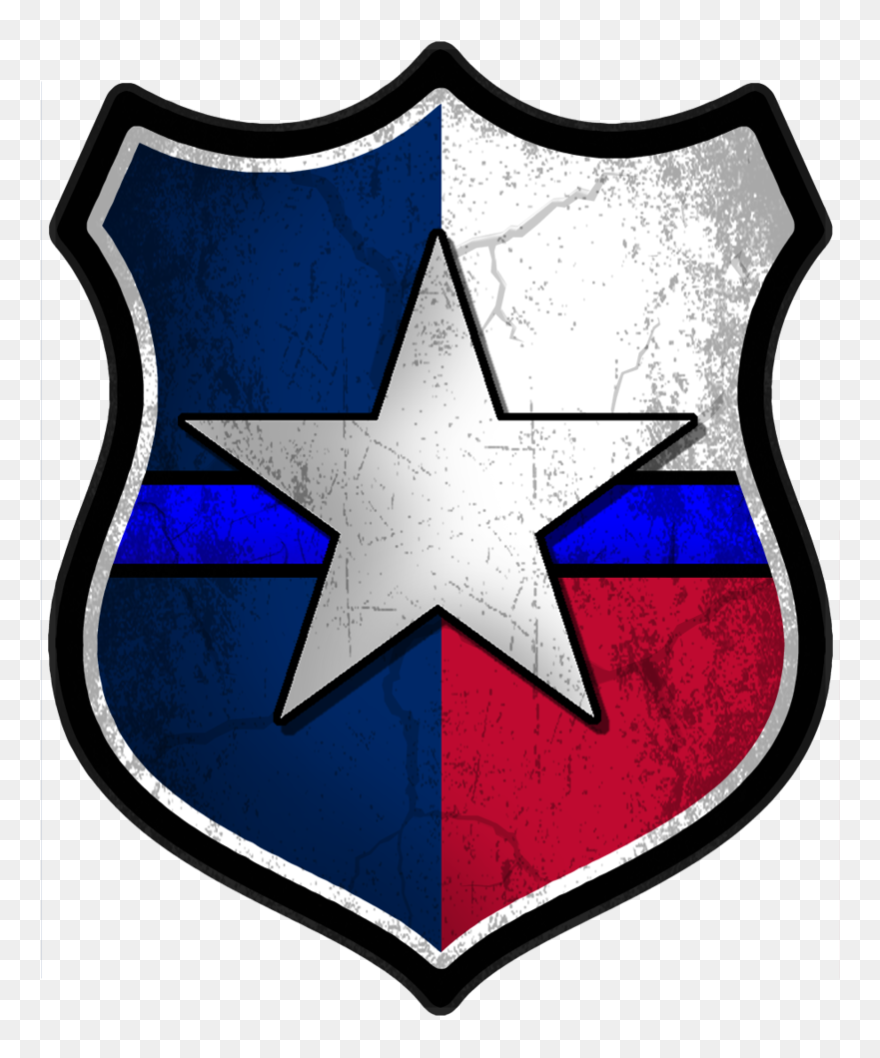 Texas Police Decal - Transparent Texas Silhouette Clipart
