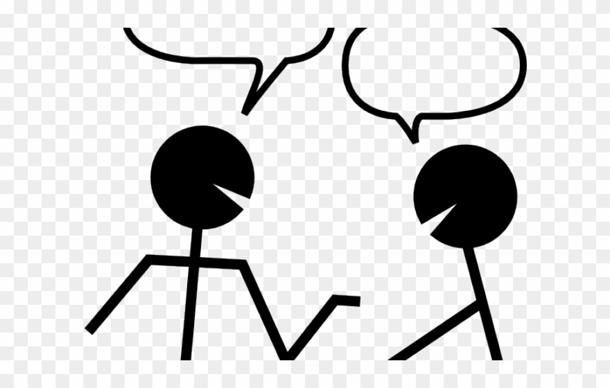 Native American Clipart Talking Stick - Two People Stick Figures - Png Download