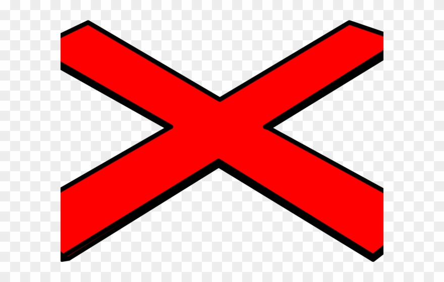 Red Cross Mark Clipart India 2 2400 X 1082 Free Clip - Clear Background Transparent Red X - Png Download