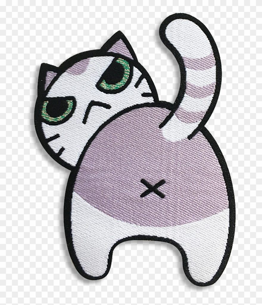 Cat Butt Patch - Cartoon Clipart