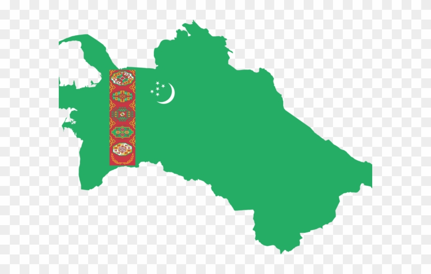 Burundi Flag Clipart New Years Eve - Turkmenistan Map With Flag - Png Download